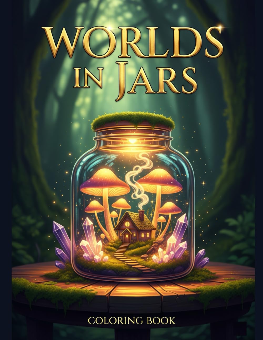 Worlds in Jars: A Miniature Coloring Adventure: 50 Intricate Designs of Terrariums, Tiny Homes, and Magical Landscapes in Bottles for Stress Relief and Relaxation (Cozy Colouring for Adults)