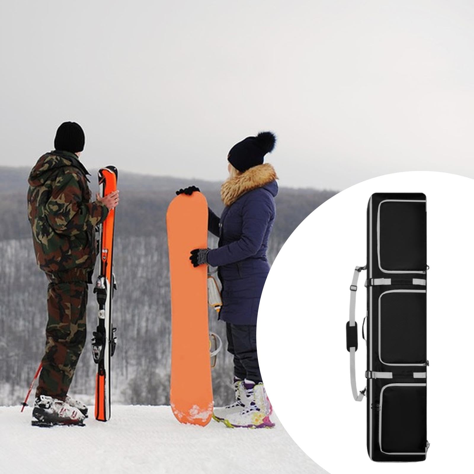 Custodia Per Snowboard Con Cinghia,Grigio
