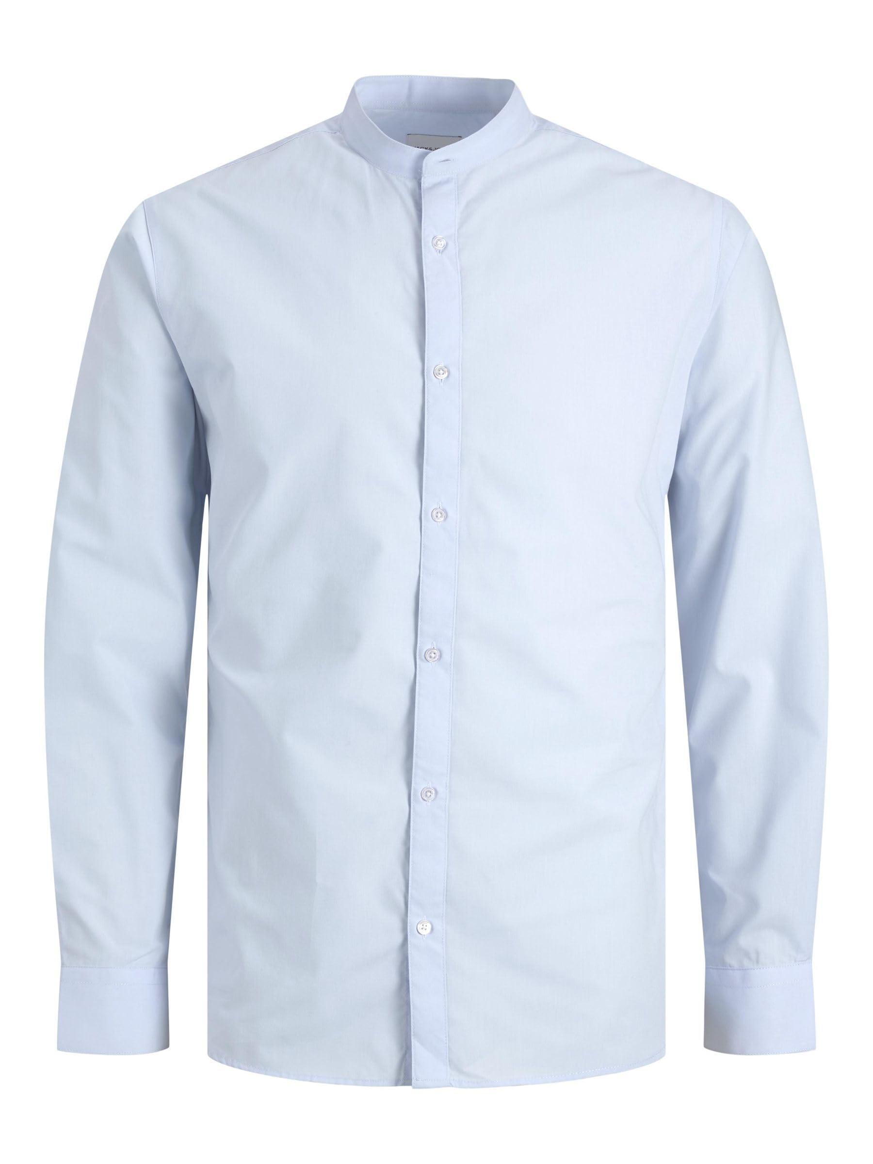 JACK & JONES Men's JJJOE Shirt LS Plain Mao Shirt, Cashmere Blue, XL, Cashmere Blue, XL