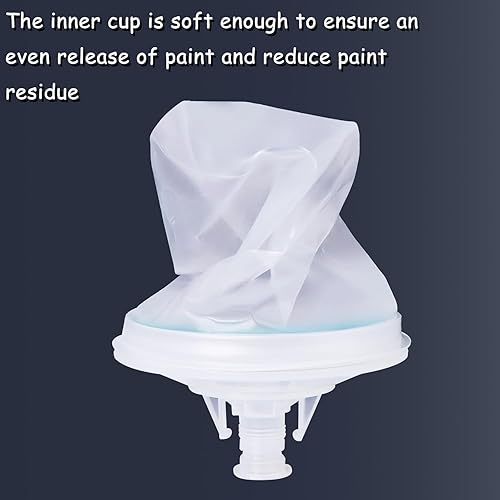 Miniatura 4 de Vaso mezclador de pintura desechable para pistola de pintura automotriz, pistola de pintura HVLP, kit de 20 onzas (20.3 fl oz) con sistema de 50