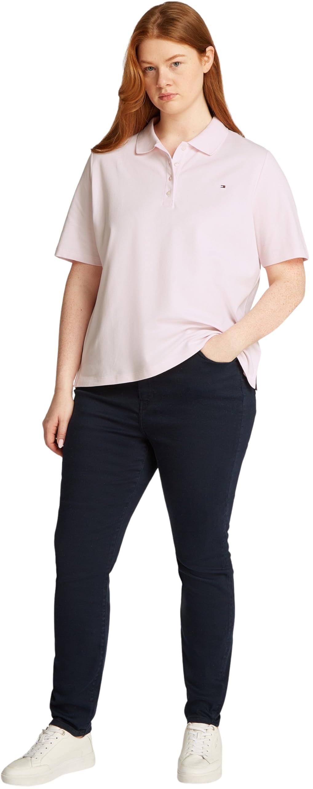TOMMY HILFIGER CRV 1985 REG PIQUE POLO SS WW0WW39597 Kobiety Crv 1985 Reg Pique Polo Ss Ww0ww39597