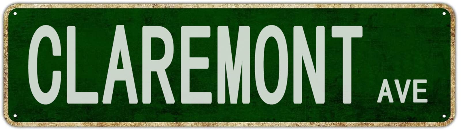 Claremont Avenue Retro Tin Signs Aluminum Art Plaque Gift Outdoor Home Kitchen Garden Wall Decor 4x16 Inch