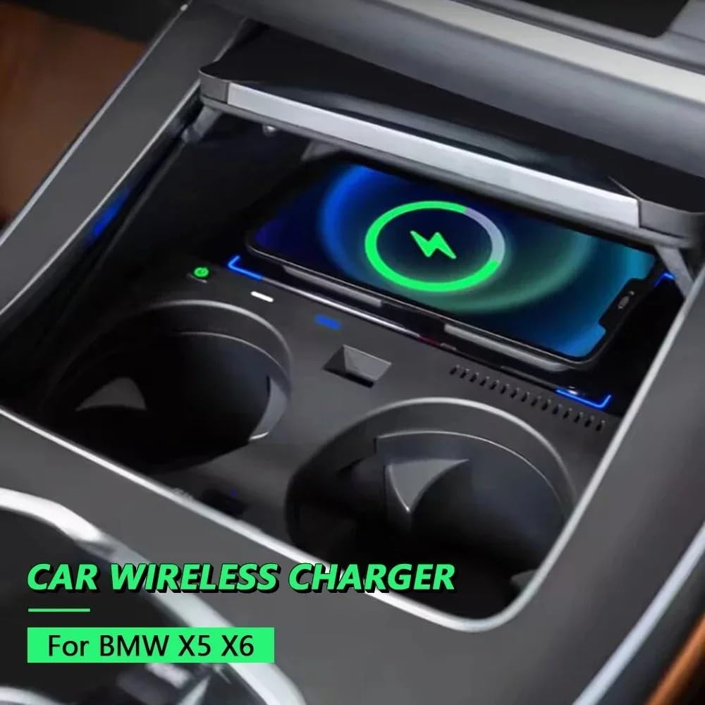 Chargeur sans fil rapide for voiture, compatible avec BMW X5 G05 X6 G06 2019 – 2022, support de téléphone portable, Usb, multi-ports, Console centrale intérieure