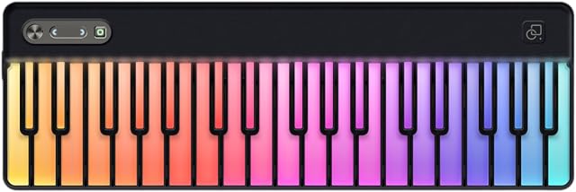 36-Key Portable Modular MIDI Keyboard Piano,Expandable to 108 Keys with Magnetic Connection System,Low-Latency BLE, USB-C & NFC,Open Protocol for Custom Workflows & AI Vibe Coding,Black