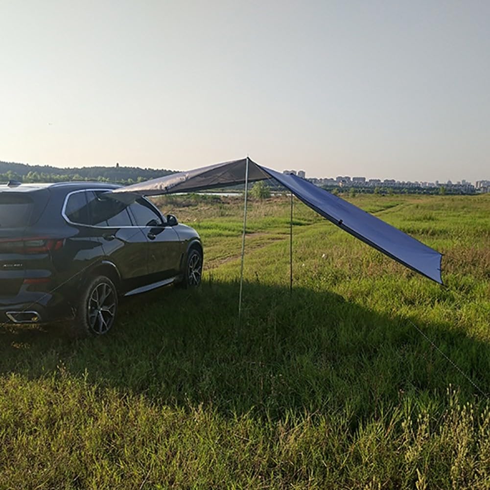 DAZZLEEX Auvent latéral de voiture portable pour camping en plein air – Tente de toit imperméable, gris