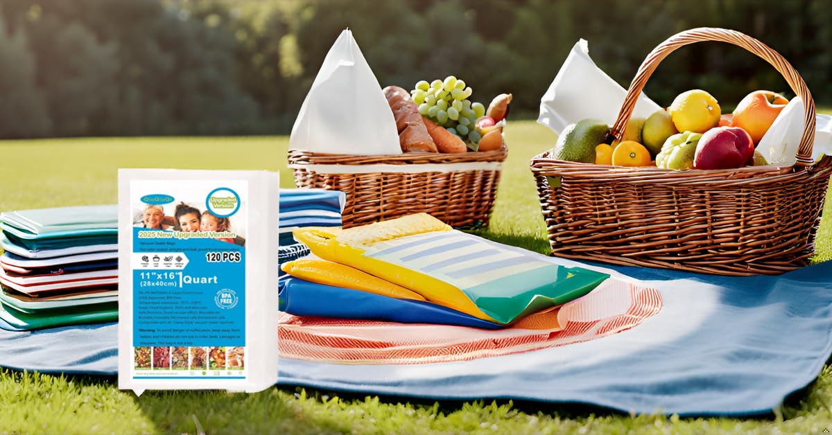 Bolsas selladoras al vacío de 120 galones, 11 x 16 pulgadas, sin BPA y resistentes, grado comercial, prevención de pinchazos, ideal para aspiradora para almacenamiento de alimentos