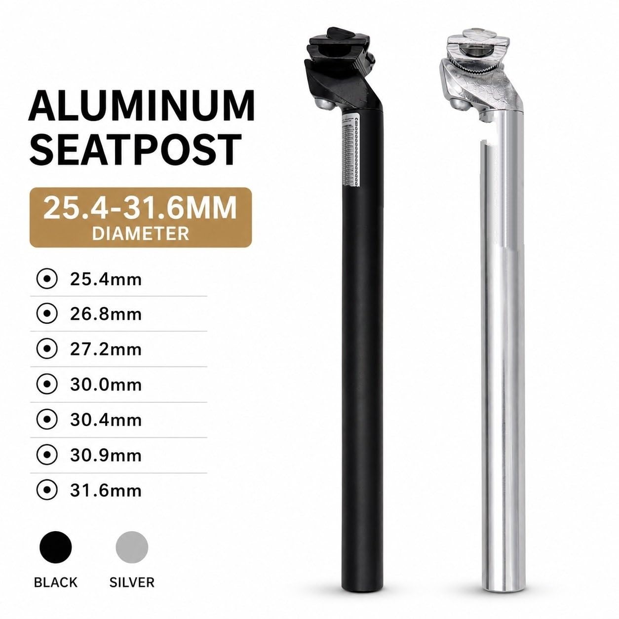 Sattelstütze Für Zoom Fahrradsattelstütze 25,4 mm 26,8 27,2 30,0 30,4 30,9 Federsattelstütze Sport & Freizeit