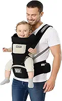 Canguru Para Bebê Ergonômico 20KG Premium 12 Posições 4 Em 1 - Confortável Seguro Ajustável Para Transporte De Criança