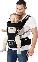 Canguru Para Bebê Ergonômico 20KG Premium 12 Posições 4 Em 1 - Confortável Seguro Ajustável Para Transporte De Criança