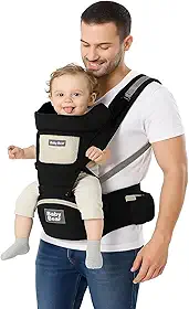 Canguru Para Bebê Ergonômico 20KG Premium 12 Posições 4 Em 1 - Confortável Seguro Ajustável Para Transporte De Criança