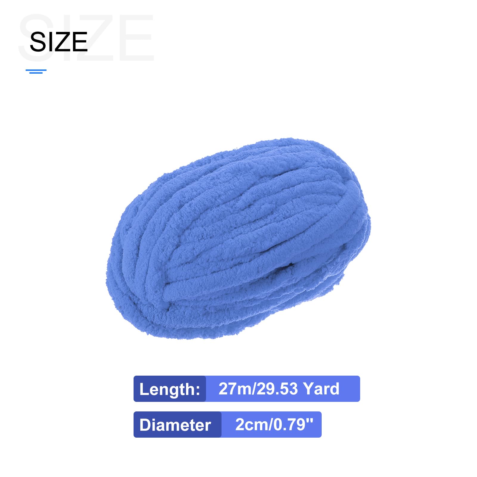 METALLIXITY Chenille Chunky Yarn(27m/29.53yard), Polyester Bulky Large Soft Fluffy Yarn - Image 2