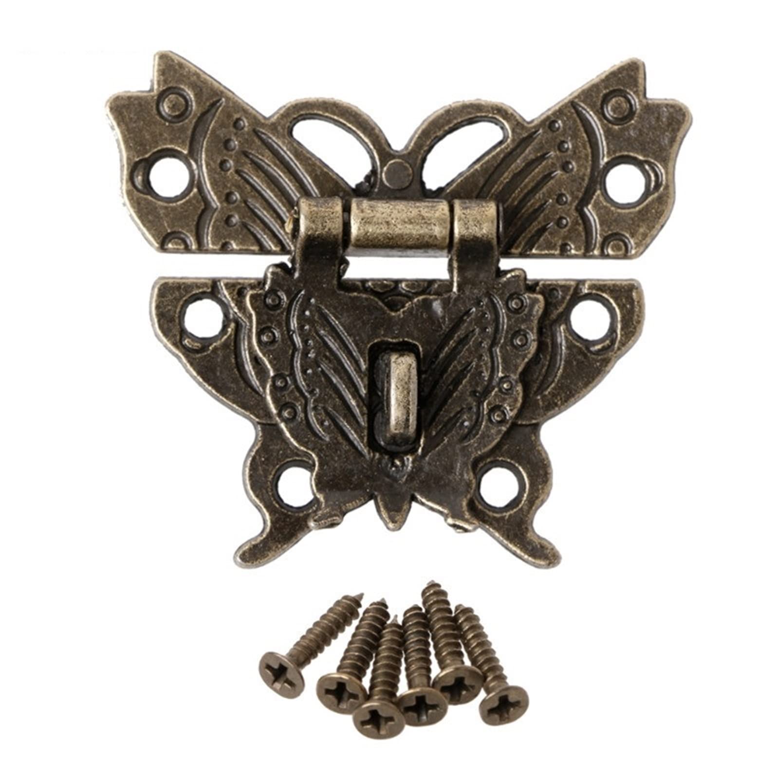 SFJSFIMQ Latch Lock Bronze Hasp Latch Jewelry Wooden Box Lock Cabinet Buckle Case Locks Handle Hardware Accessory