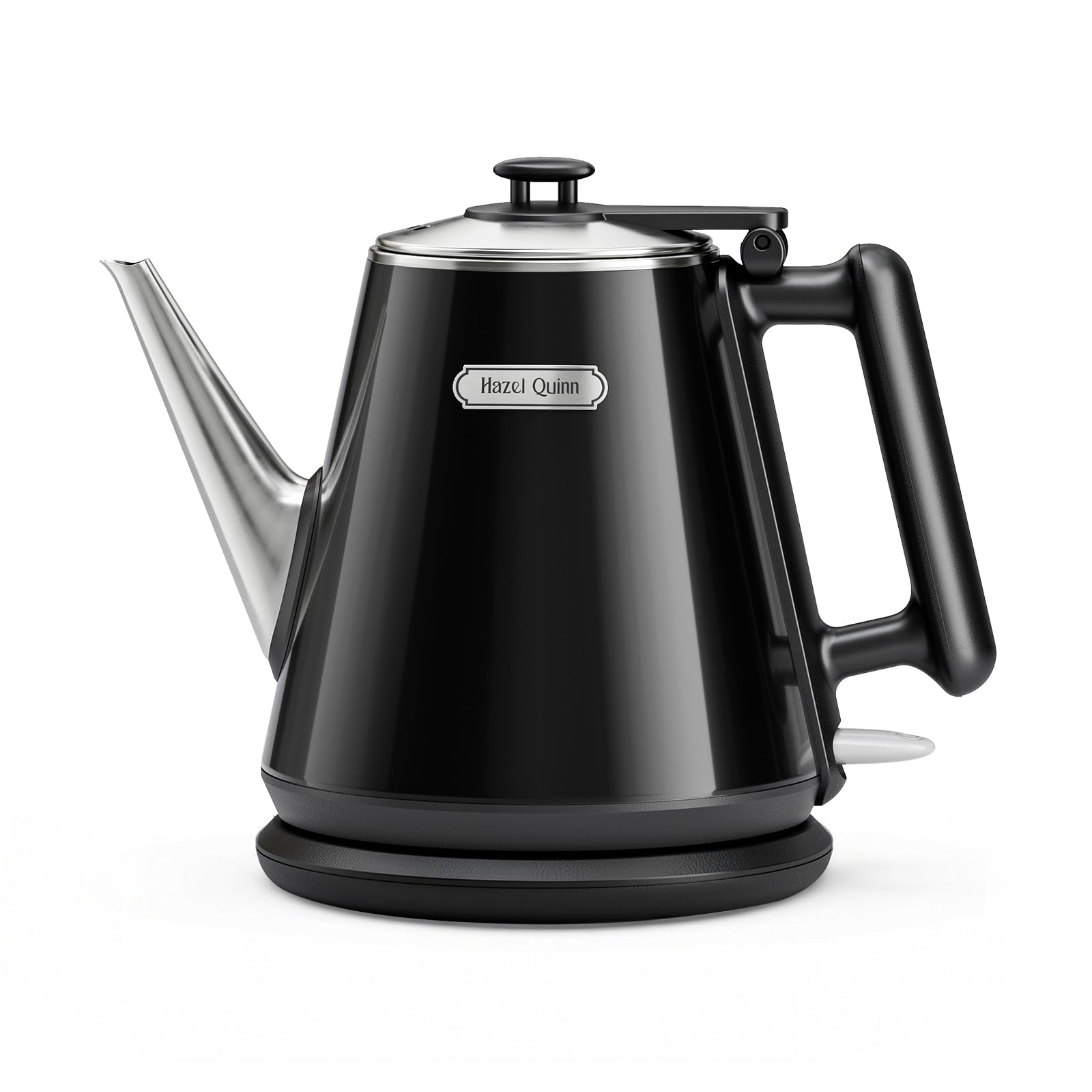 Photo 1 of Hazel Quinn Electric Kettle - 1L/34oz Small Tea Kettle, 800W Fast Boil, All 304 Stainless Steel Interior, Double Wall for Cool Touch and Thermal, Auto Shut-Off, BPA-Free, Cordless - Jet Black
