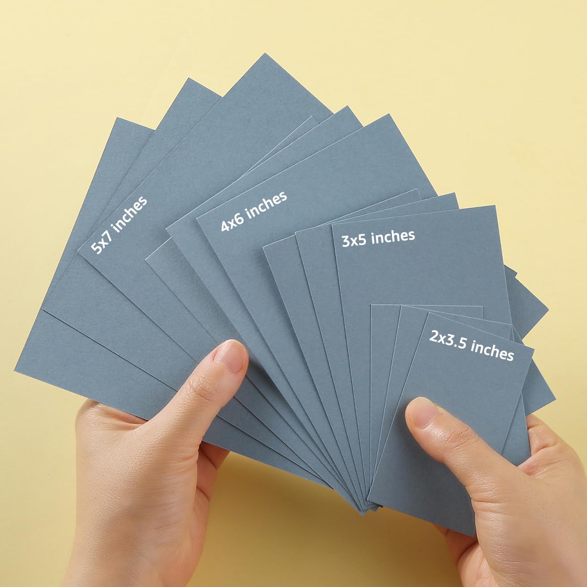 100 Stück Karton, blanko, schwere Karten, staubblau, 10,2 x 15,2 cm | 250 g/m² dickes Papier, für Einladungen, zum Basteln von Grußkarten, für Postkarten