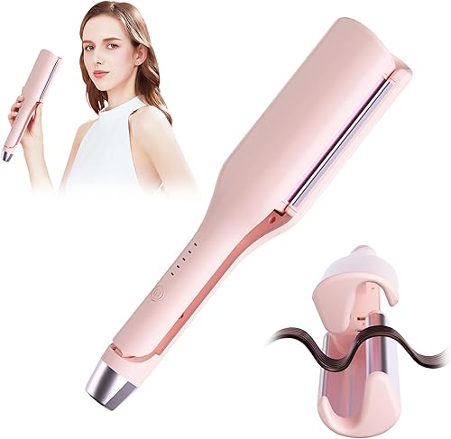 Miniatura 1 de Rizador para mujer, 1.260 in (1.25 pulgadas) con 5 ajustes de temperatura, calentamiento rápido, herramienta de rizador de pelo iónico con