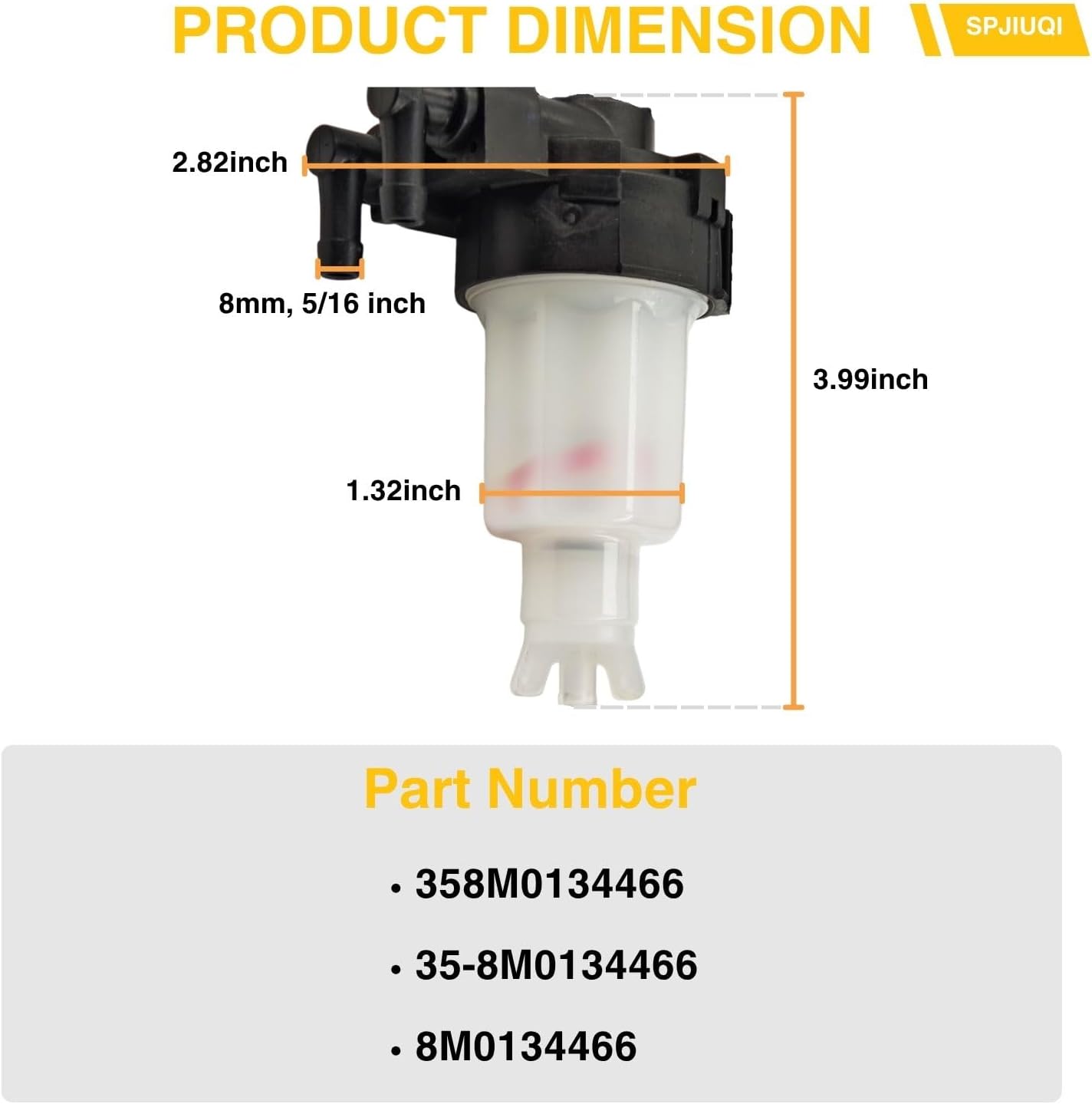 35-8M0134466 8M0134466 Gasoline Fuel Filter Assembly for Mercury 9.9HP 10HP 15HP 20HP 25HP 30HP 4-Stroke Outboard EFI 2/3 Cylinder Sea Pro Models