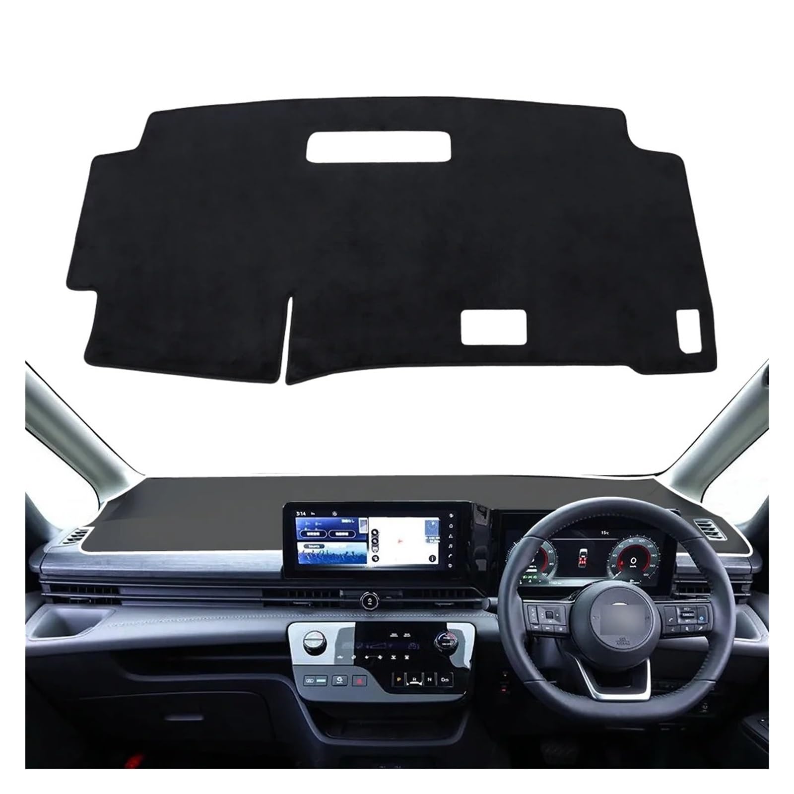 Antirutschmatten Für Nissan Für Serena C28 2023 2024 2025 Auto Dashboard Matte Sonnenschirm Schutz Teppich Dash Mat Dashmat Dashboard rutschfeste Mat(RHD NO HUD)