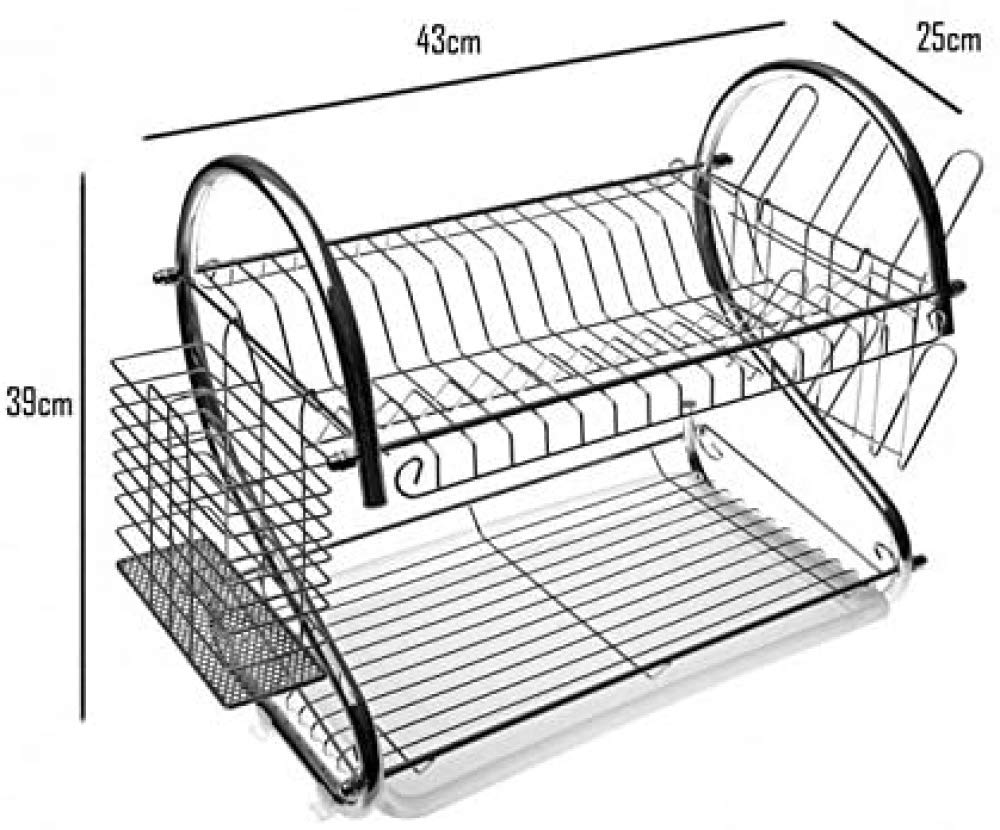 CLQ 2 Tier Edelstahl Geschirrkorb
