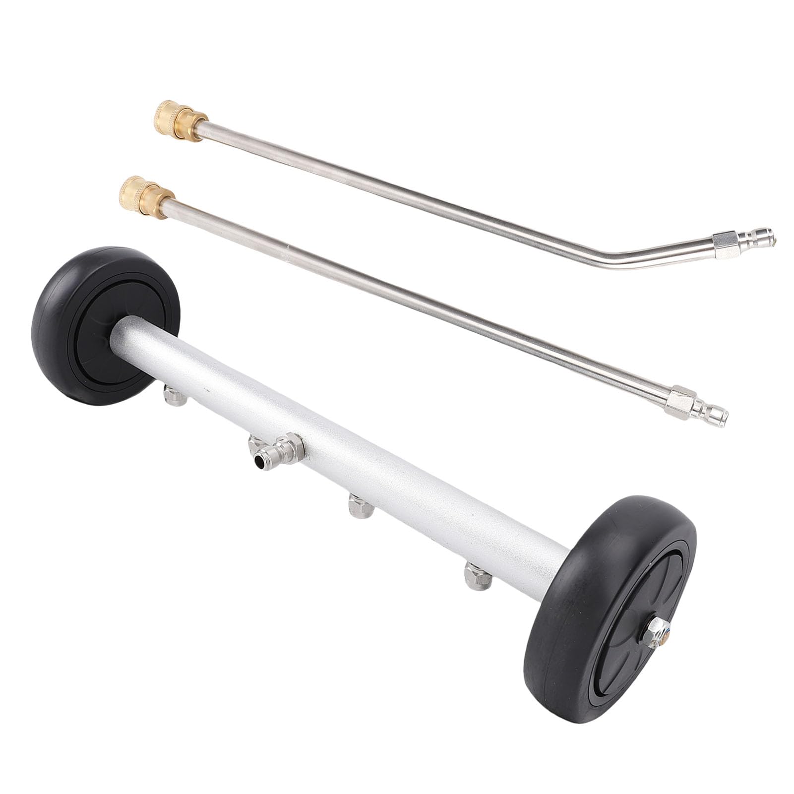 Generic Limpiador de Chasis, Lavadora a Presión de 17,7 Pulgadas, Limpiador Debajo del Automóvil con Acero Inoxidable de Cobre, 4000 PSI, 4 Varillas de Extensión de Boquilla para Automóviles,