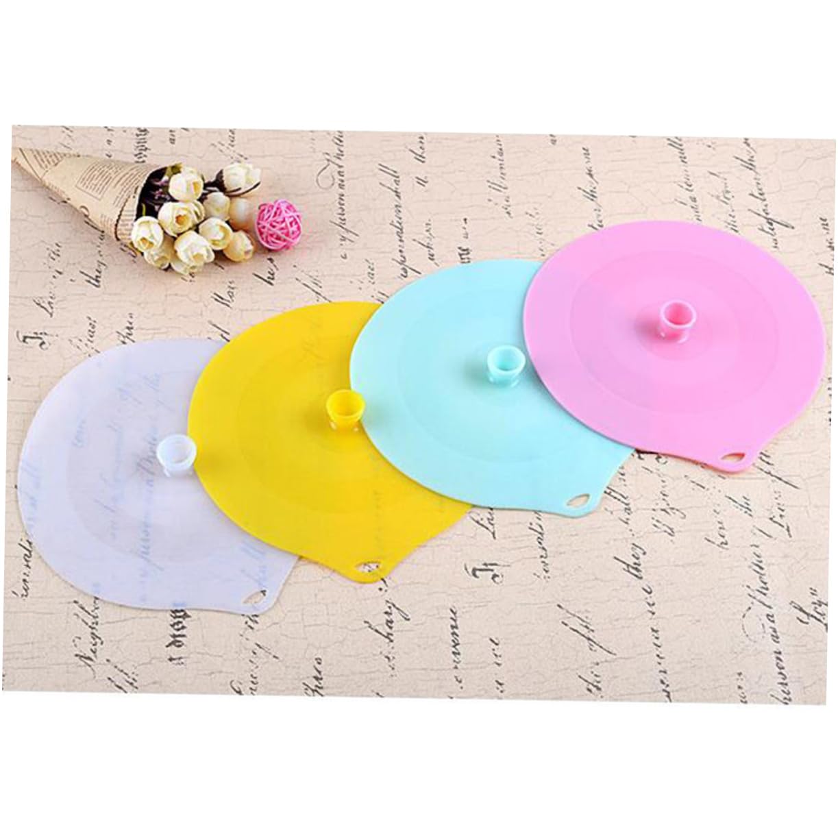 PRETYZOOM Cup Lids Silicone Mug Covers Suction Seal Leakproof Drink Protection Covers for Tea Coffee Cocoa