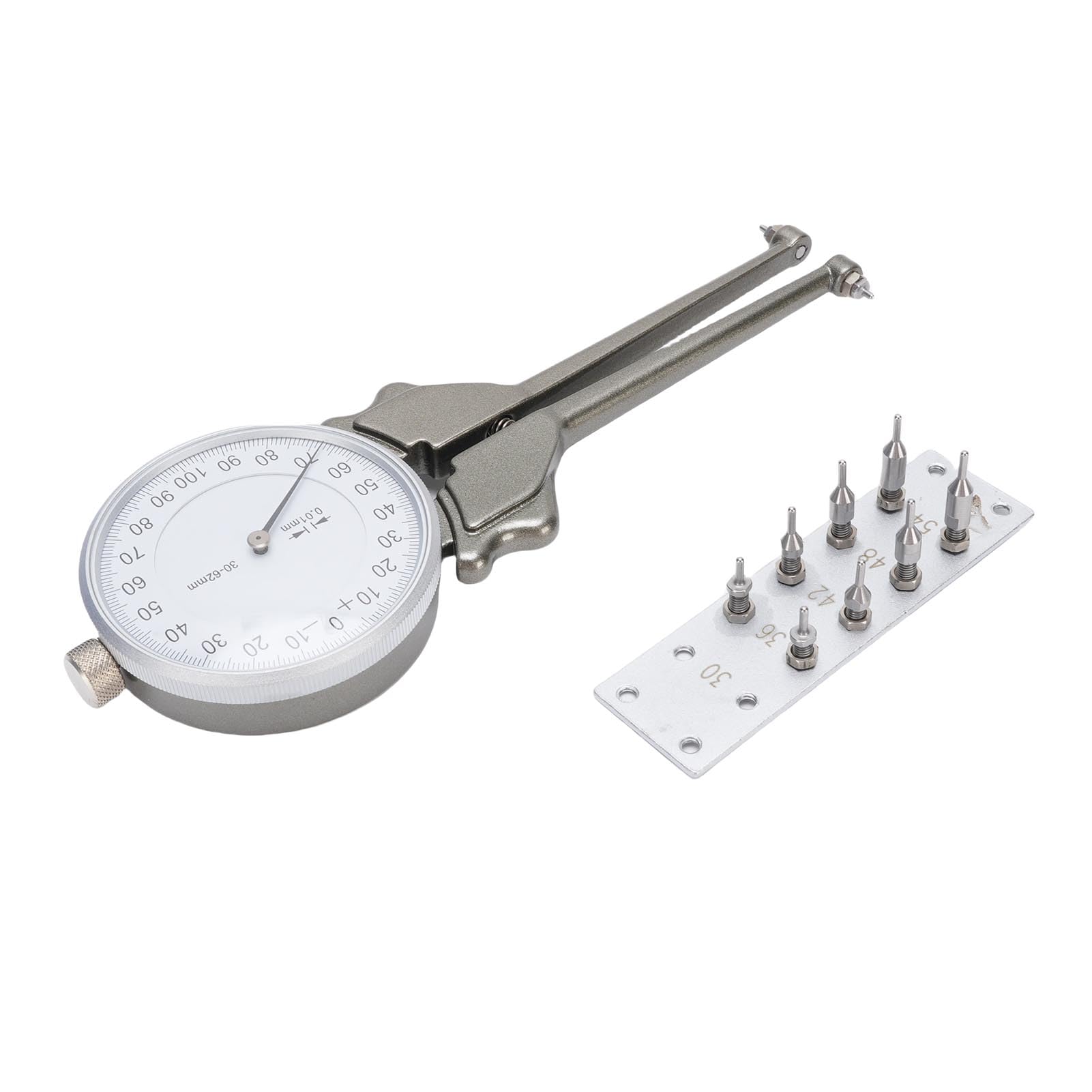 Demeras Herramienta de Medición de Calibre Interno con 8 Cabezales de Repuesto para una Medición Precisa del Calibre Interior Aleación de Aluminio de 30-62 Mm