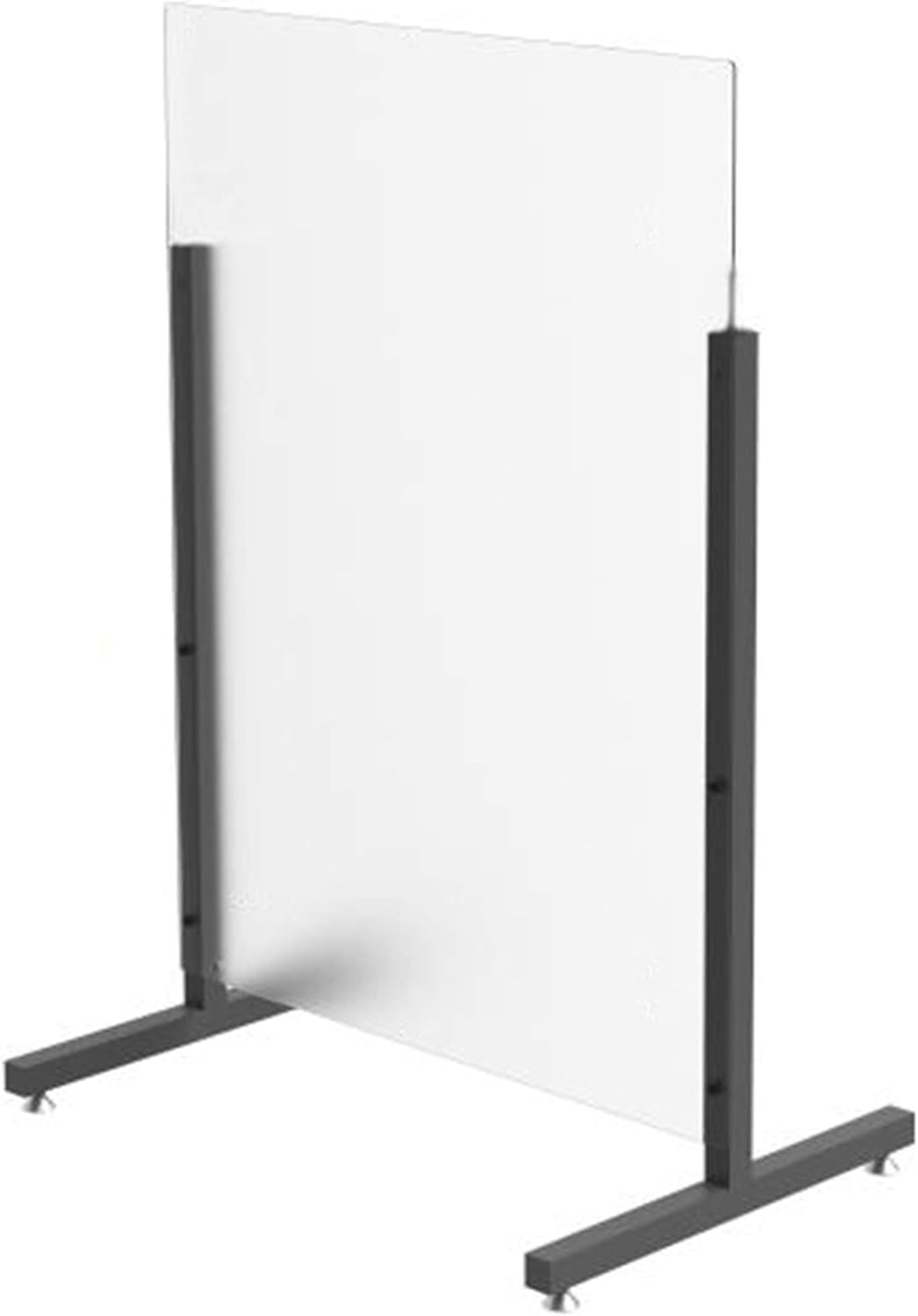 FixtureDisplays® Sneeze Guard Countertop (25"Tall) or Floor (64" Tall), Mount Landscape (28" Wide) or Portrait (22" Wide) Adjustable Plexiglass Clear Acrylic with Metal Frame 10054+10076-2D