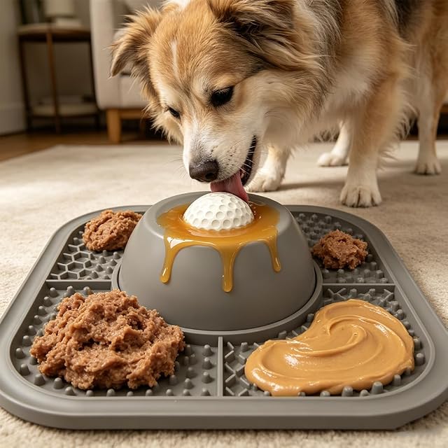 Foto 7 de 8 de Lick Bowl para Perros, Cuenco para Lamer Perros con Alfombrilla, Trata de Lamers de Dog Alimentador Lento