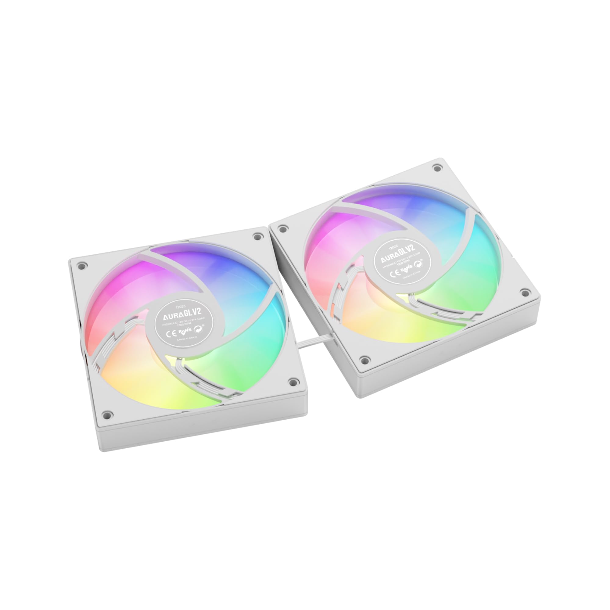 GAMDIAS Dissipatore Liquido 240mm, Design Nascosto dei Cavi, Ventola ARGB PWM con 30 Effetti Luminosi, MB Sync, per Intel 1700& AMD AM5/AM4, Bianco