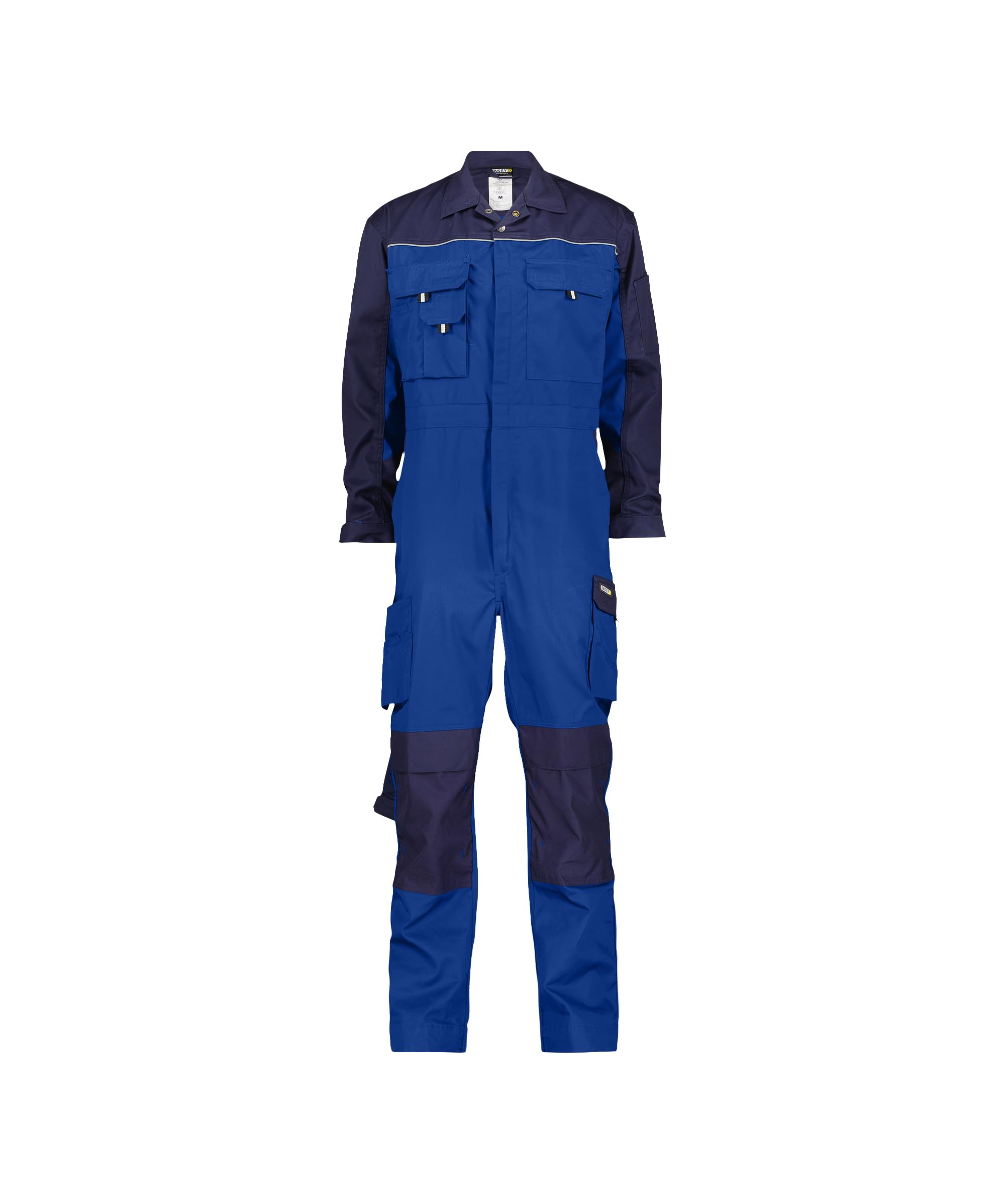 DASSY® Cannes Combinaison de travail bicolore avec poches genoux - taille S - BLEU ROI/MARINE