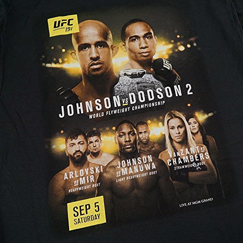 T-shirt UFC 191 Demetrious Johnson Reebok noir pour vos sessions de sport - 2