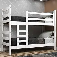 Beliche Madeira Maciça - vira 2 Camas - para Colchão 78/88 x 188cm Dubai Multimóveis Vcr4137 Branco