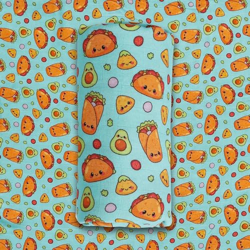 Image of Muslin Swaddle Blanket for Unisex, Soft Breathable and Skin-Friendly Baby Swaddles for Boys & Girls, Newborn Receiving Blanket, Taco Blankets Babies, Large 42 x 47 inches