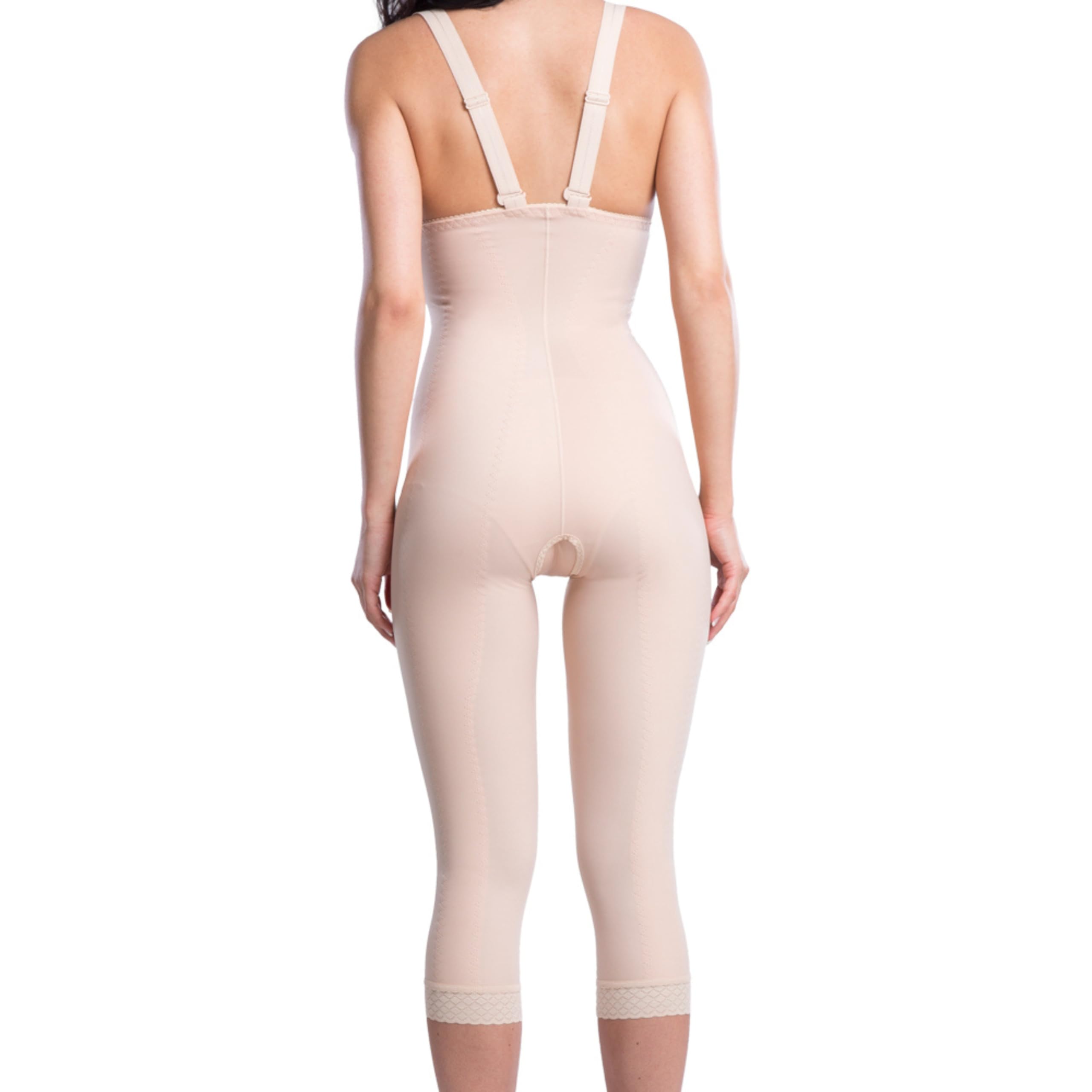 VD variant de compresión pantalones bajo d, en el pecho hasta debajo de la rodilla con triple gancho de cierre ajustable, todo el año, color Piel, tamaño M