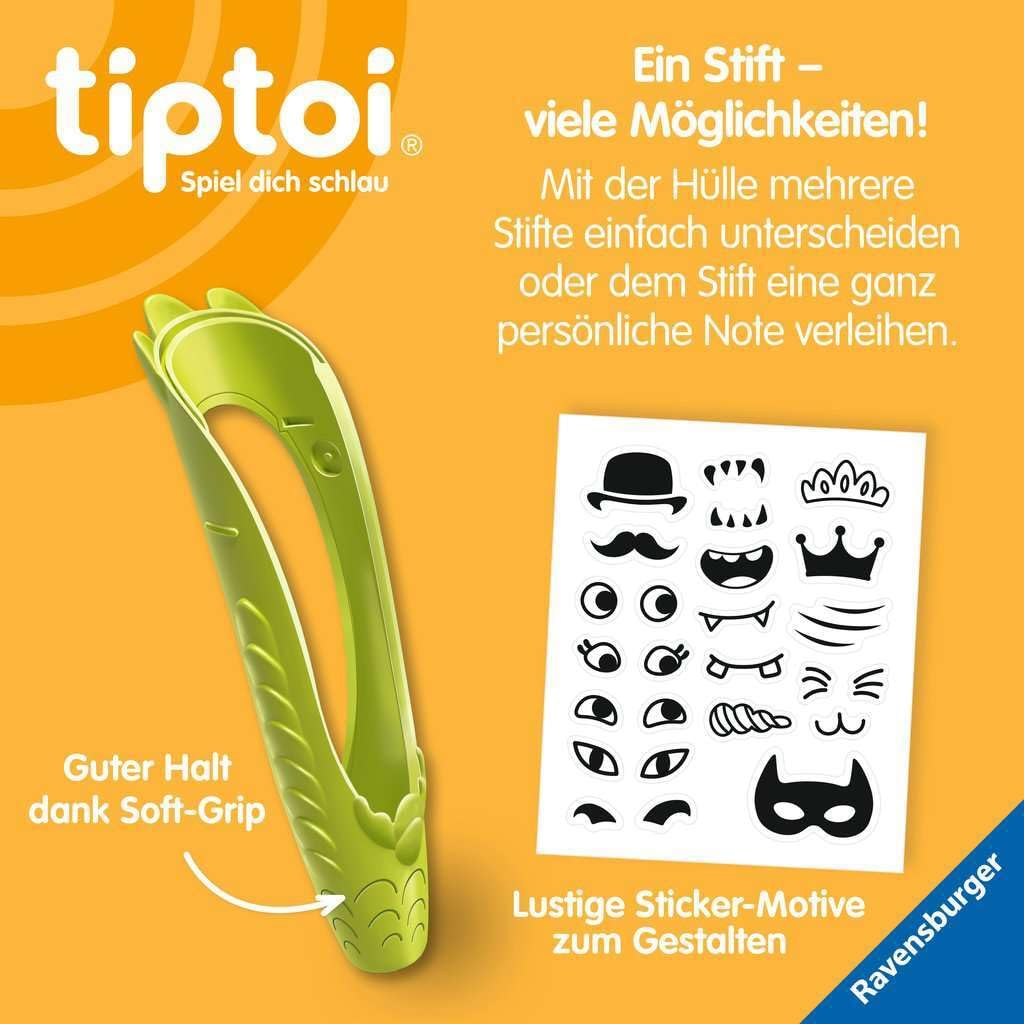 Ravensburger tiptoi 00151 - custodia per cambio penna verde, custodia di ricambio per penna tiptoi, adatta a bambini dai 3 anni in su