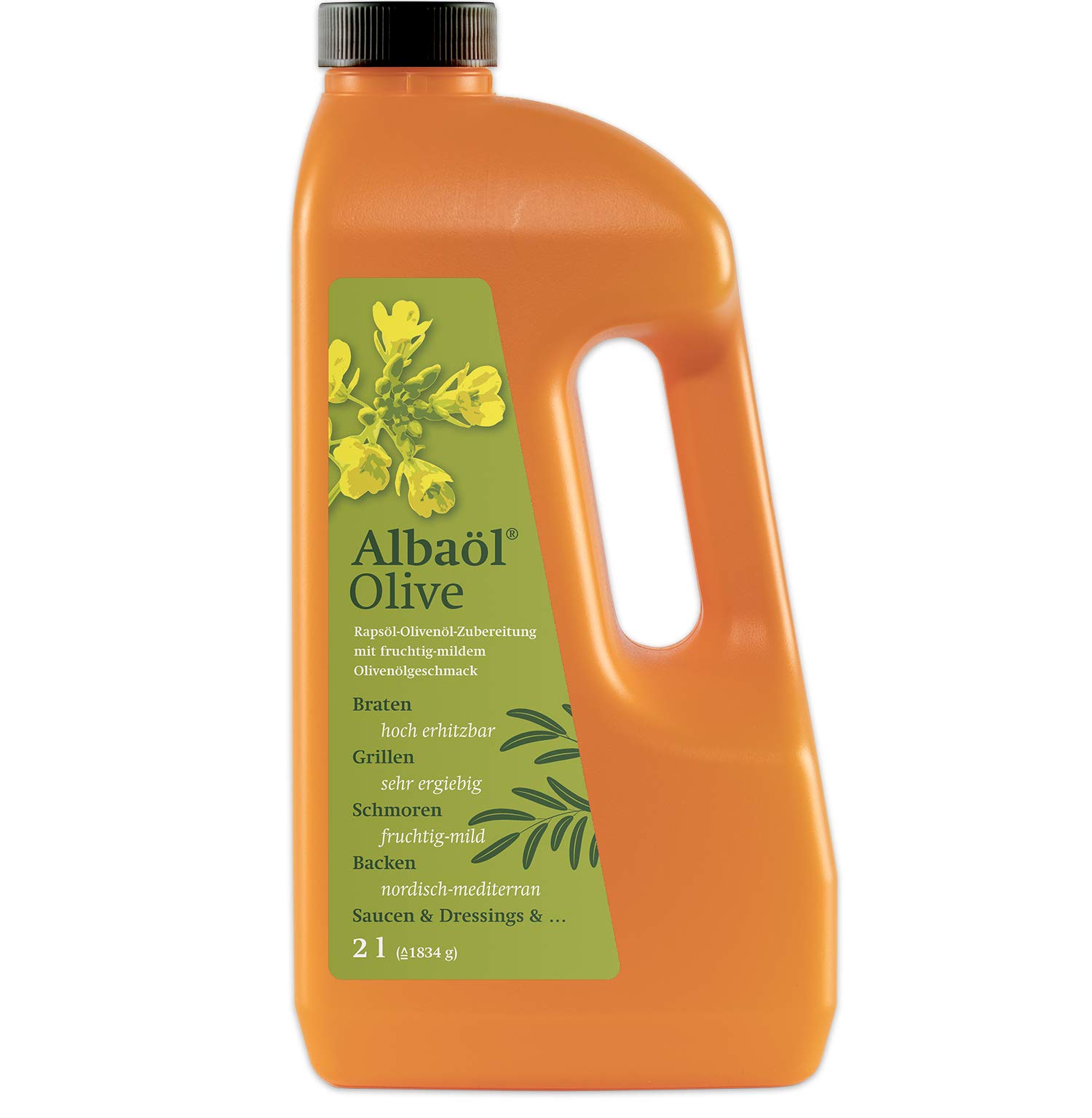 ALBAÖL OLIVE - Rapsöl-Olivenöl-Zubereitung der Profiköche 2L, 2er Pack (2 x 2L Kanister)