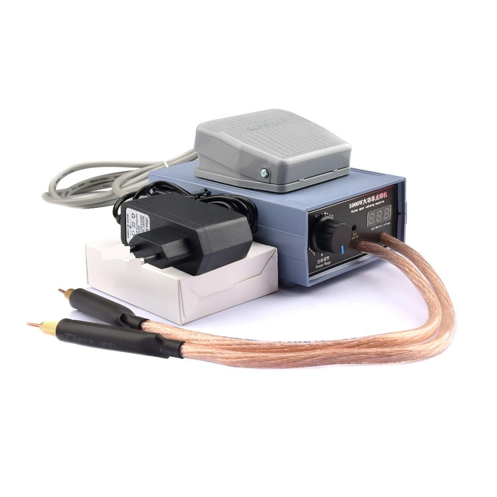 Gdbagkdqk 5000W-01 8000W 5000W Mini Spot Welder Machine Diy Kit Battery Pack Welding Tools Portable Pen +Nickel Strip+Adapter The Weld Is Strong(5000W-01)