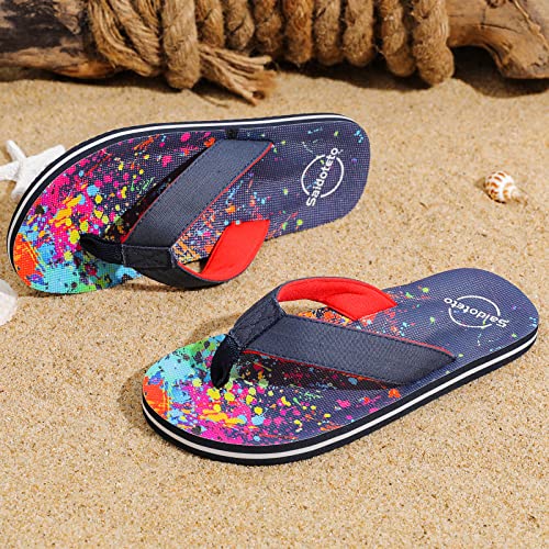 Image of Saidoteto Boys Girls Flip Flops Child Summer Slip-on Thong Sandals Beach Pool Water Shoes(Little /Big Kid)