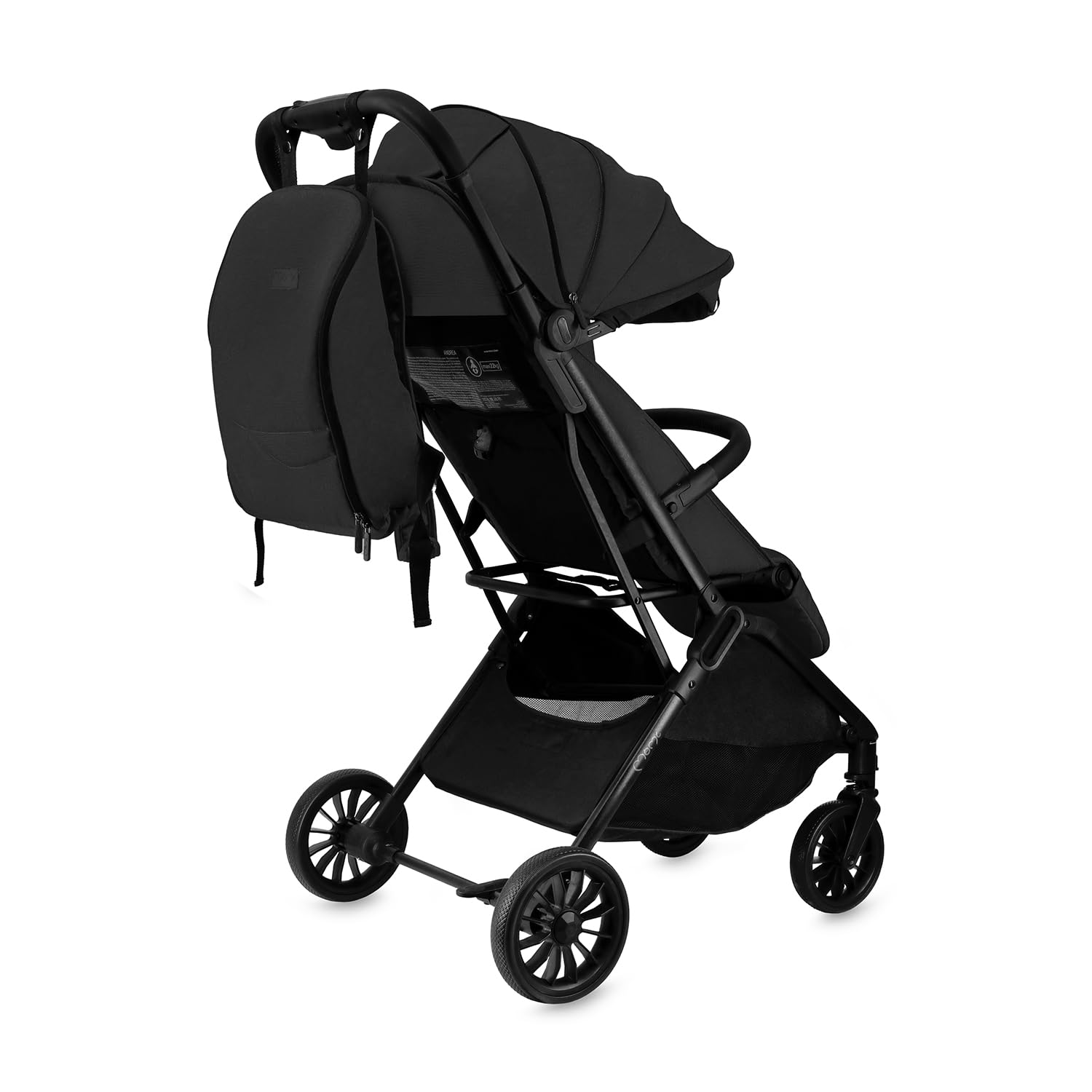MoMi ANDREA Poussette Compacte Pliage Automatique Jusqu'à 22 kg | Harnais 5 Points, Roues EVA Increvables, Capote UPF 50+, Sac à Dos, Porte-Gobelet, Moustiquaire et Habillage Pluie