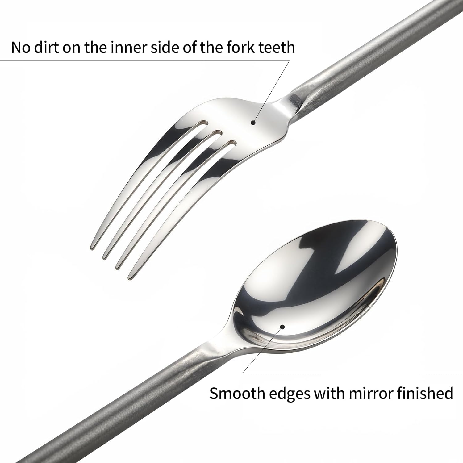 Silverware Set Flatware Set Stainless Steel Cutlery Set Vintage Black Handle Mirror Finished Heavy Duty 60 Pieces Service for 12