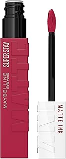 Maybelline New York Super Stay Matte Ink Liquid Lipstick, Long Lasting High Impact Color, Up to 16H Wear, Founder, Cranberry Red, 0.17 fl.oz