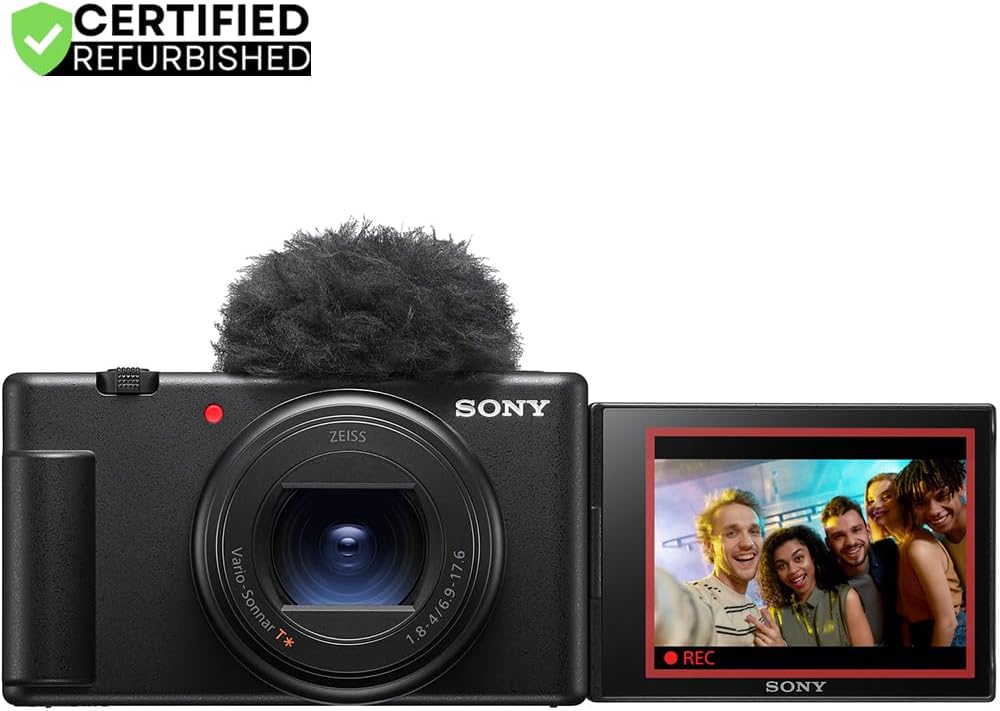 Sony ZV-1 II Vlog Camera with 4K Video & 20.1MP for Content Creators and Vloggers Black ZV-1M2/B (Renewed) Bundle with Deco Gear Case + Extra Battery + 64GB Card + HDMI Micro Cable + Accessories Kit