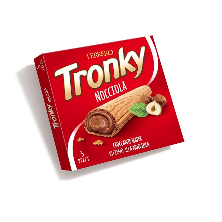Immagine del prodotto Kinder Ferrero Tronky, wafer alla Nocciola, 5 pezzi da 18gr