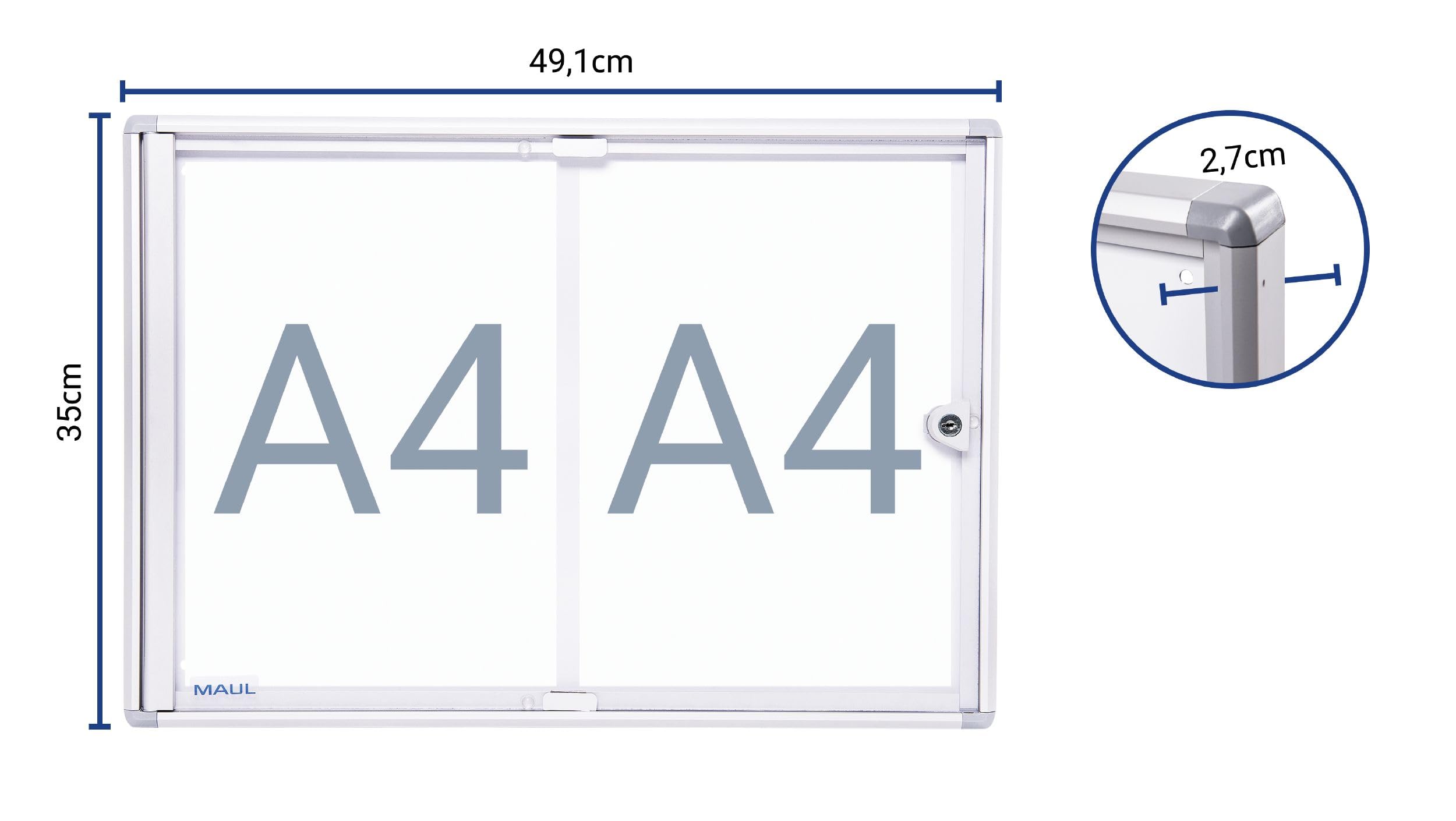 Maul 6820208, Metallo, Argento, 2X A4