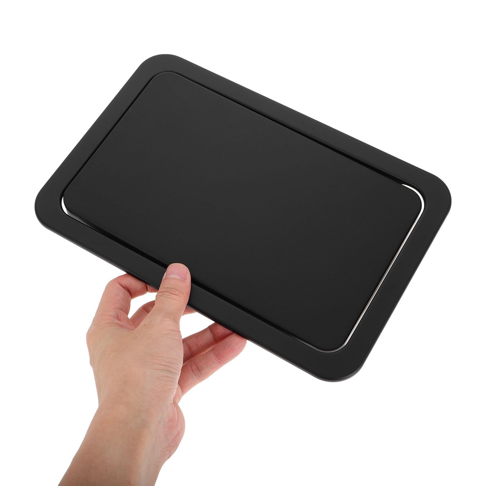 BESTYASH Tapa de repuesto para contenedor de basura, tapa abatible, a prueba de olores, para encimera, cocina, baño, negro, mediano