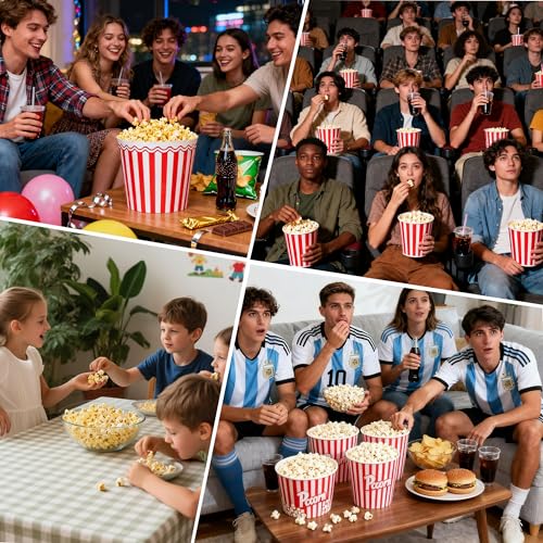 Image of Popcorn Machine with Cart 9oz - Retro Theater Style Popper Makes 36 Cups Per Batch, Stainless Steel Kettle & Wheels, for Home Movie Nights, Holiday Parties, School Events, Christmas Gift, Red
