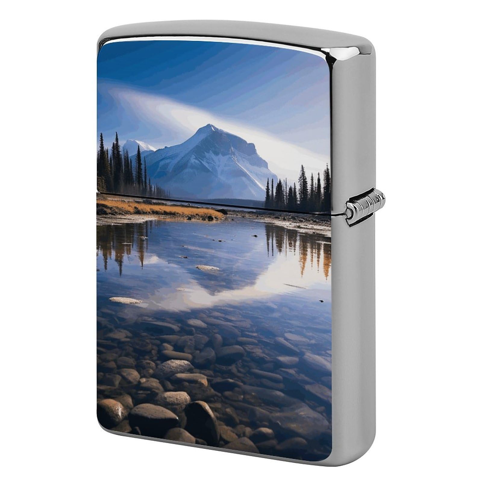 Magnificent View in Banff Lighter Case Vintage Metal Lighter Cover Reusable Lighter Protective Sleeve Unique Design Personalized Lighter Sleeve Holder Against Dust and Scratches