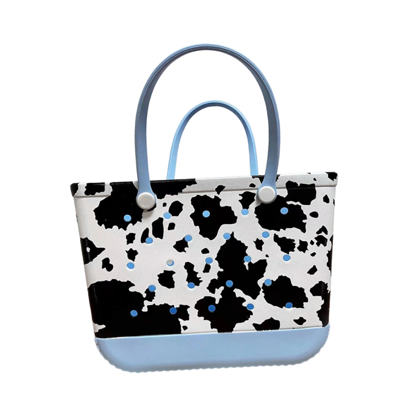 nivaa Washable Tote Bag Fashion with Hole Waterproof Travel Bag Summer Beach Pouch Cow-picture-23