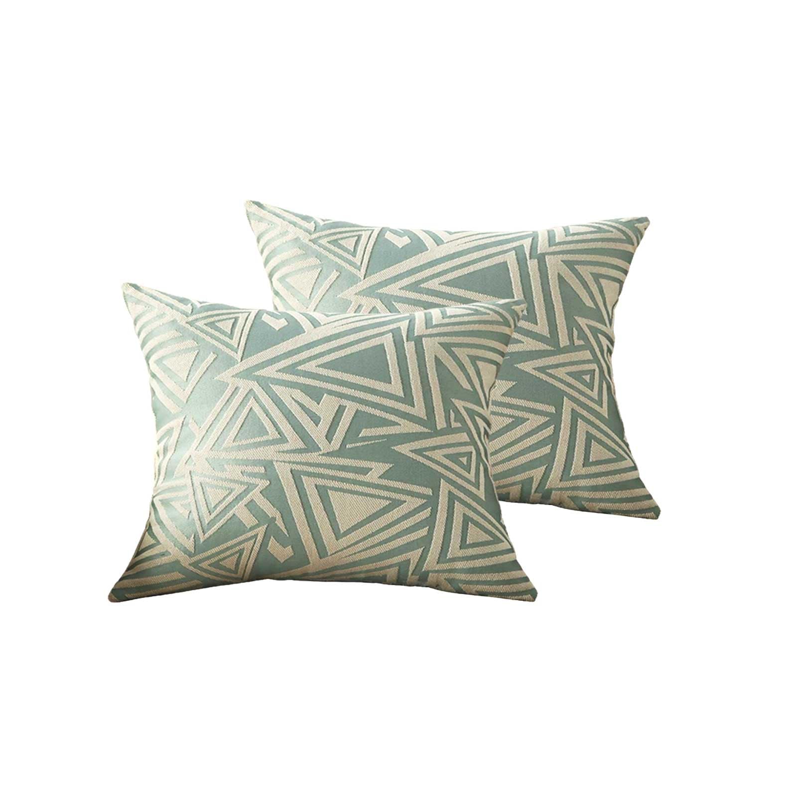 BCCIAPLN Pack of 2 Geometric Jacquard Throw Pillow Covers 18x18 Inch