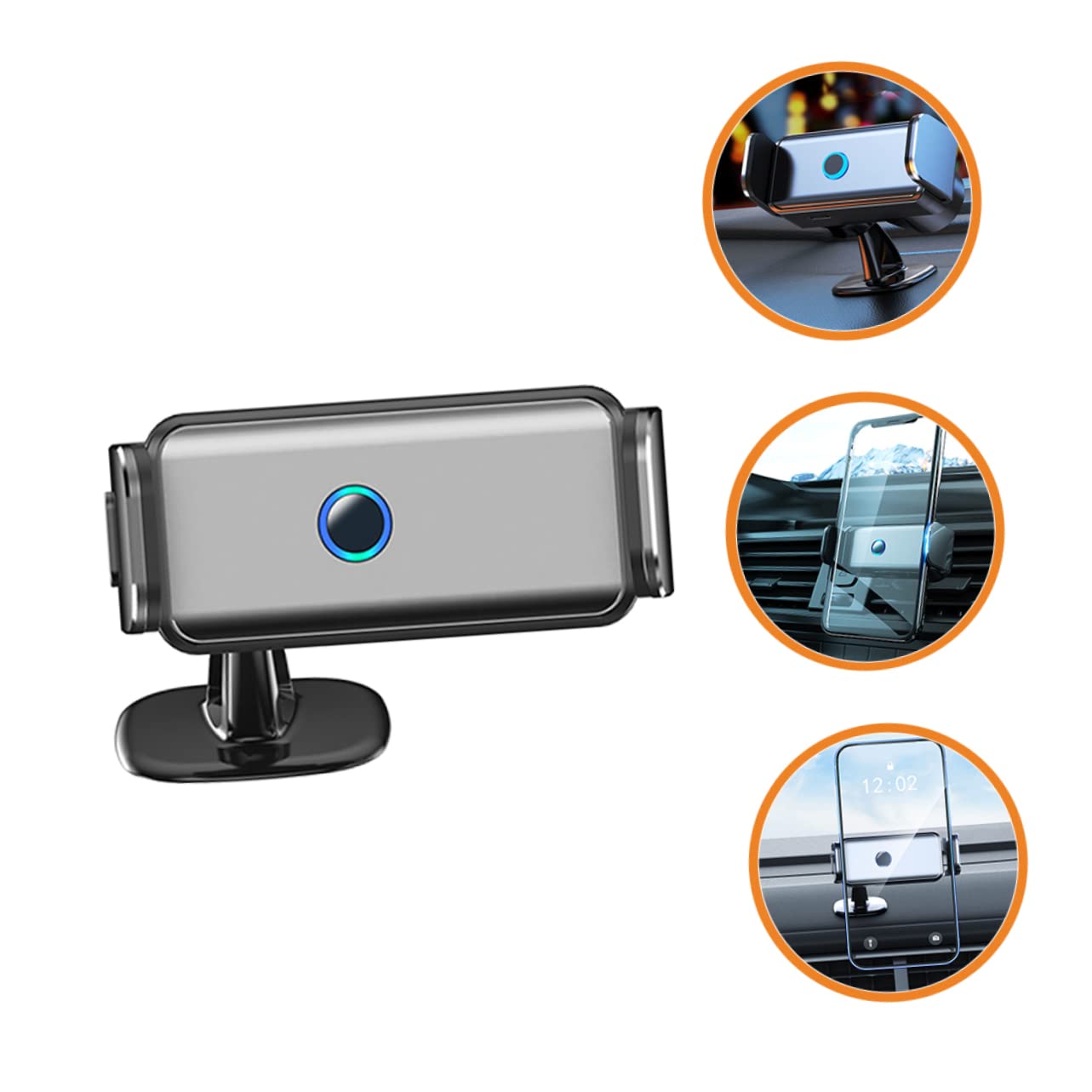 Soporte Móvil con Auto Clamping Soporte Teléfono Parabrisas Compatible con Mayoría de Dispositivos Color Estable y Práctico Navegación