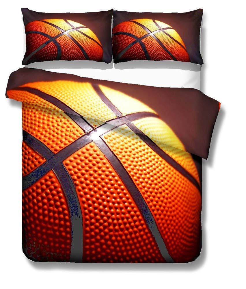 Set copripiumino da basket per bambini 3D King Queen Size Cool Sport tema per bambini bambini ragazzi Ball Gaming Set di biancheria da letto in poliestere  15